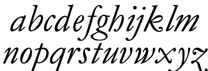 MediaevalItalique Font LOWERCASE