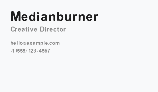 Medianburner Business Card