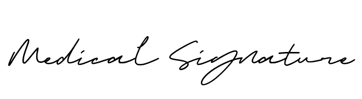 Medical Signature  नि: शुल्क फ़ॉन्ट्स डाउनलोड