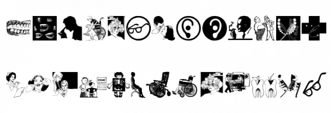 MedicalBats Schriftart Kleinbuchstaben