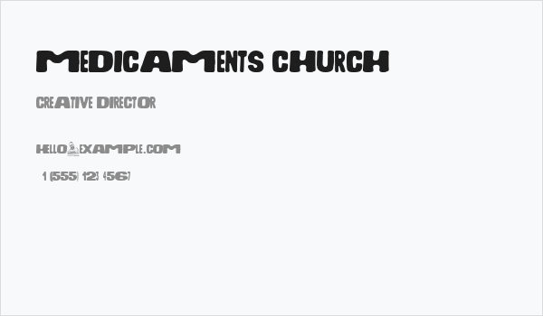 Medicaments Church Business Card
