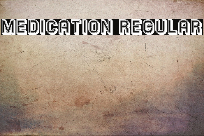Medication Regular Font examples