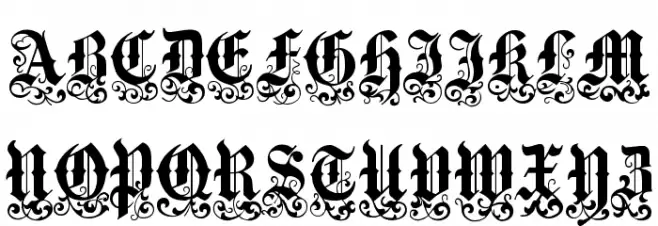Medici Text Schriftart Groß