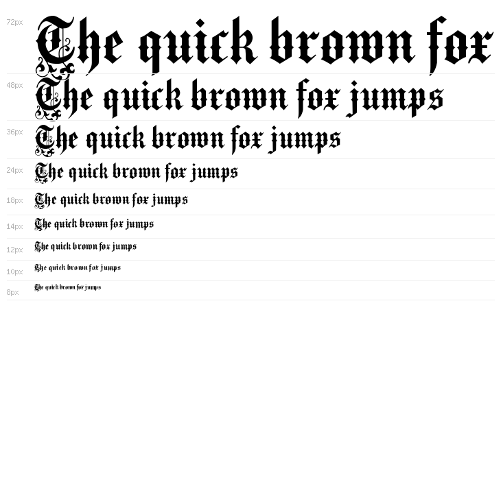 Medici Text Waterfall