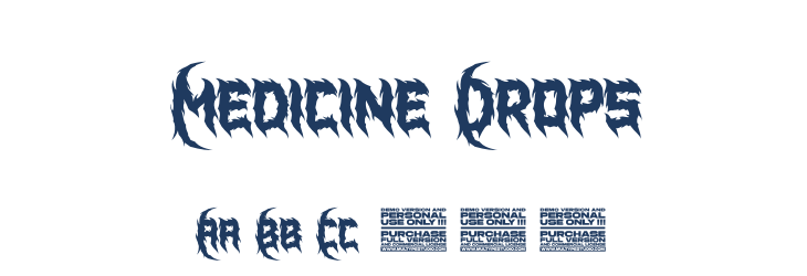 Medicine Drops Font Preview