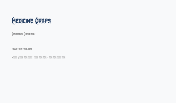 Medicine Drops Business Card