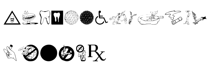 Medicobats Font LOWERCASE