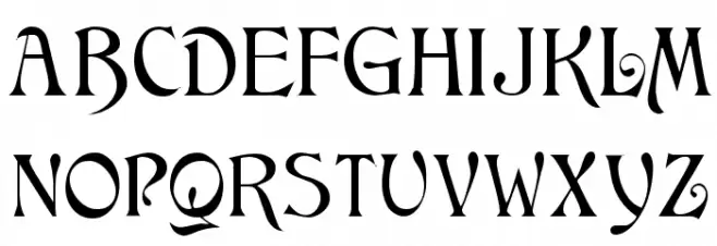 Medieval English Normal Шрифта ВЕРХНИЙ