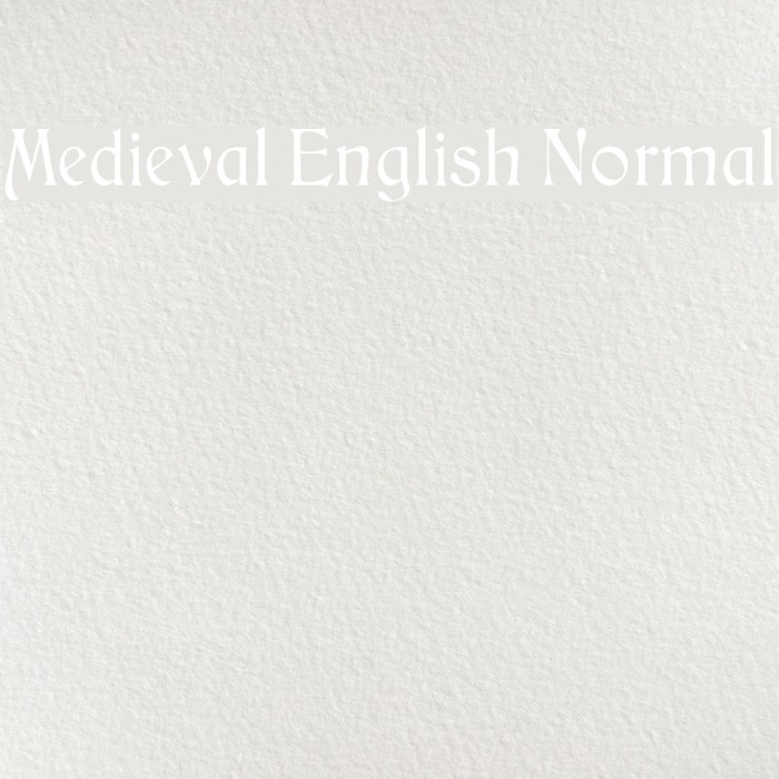 Medieval English Normal Font examples
