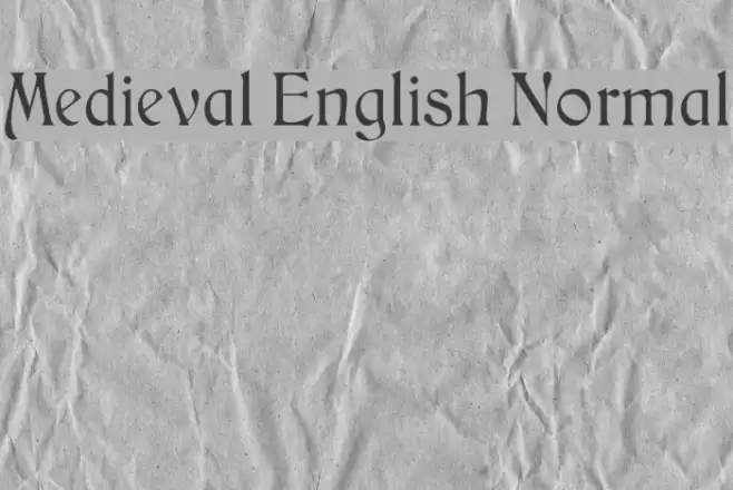 Medieval English Normal Font examples