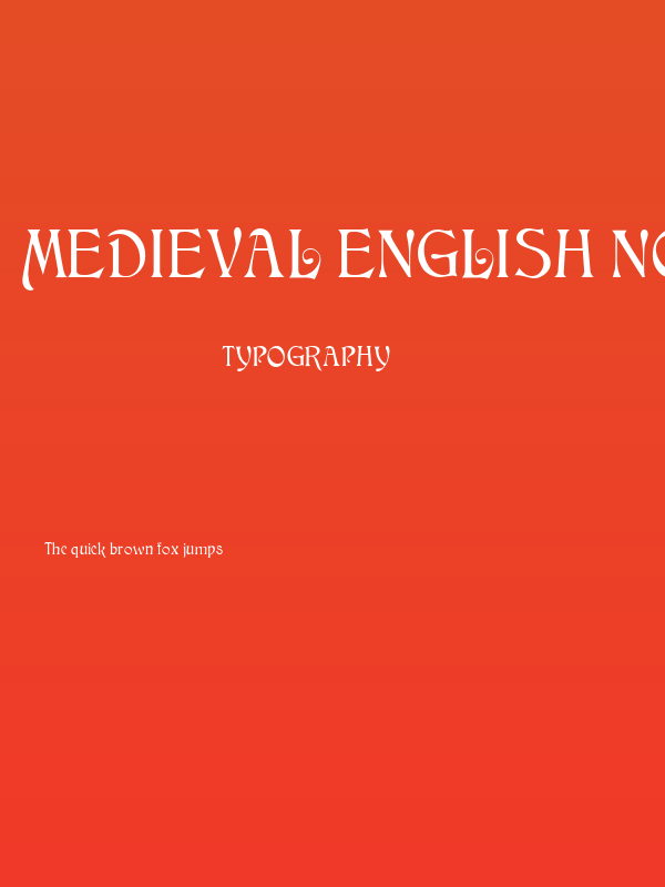 Medieval English Normal Poster