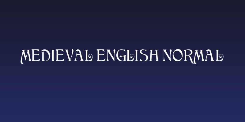 Medieval English Normal Social Header
