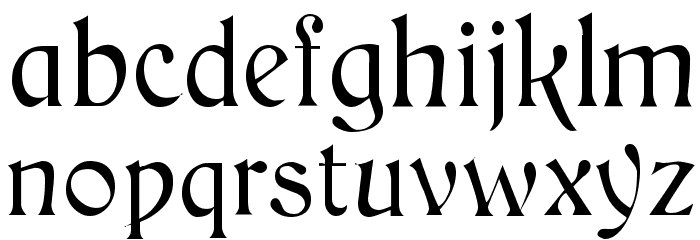 Medieval English Normal Font LOWERCASE
