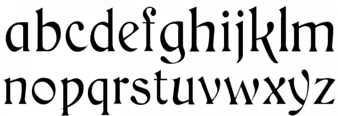 Medieval English Normal फ़ॉन्ट लोअरकेस