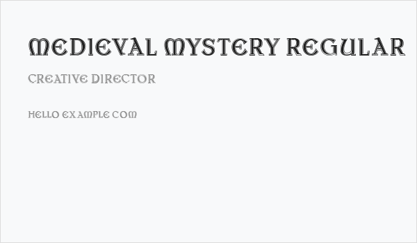 Medieval Mystery Regular Business Card