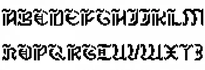 Medieval Pixular Regular Polices MAJUSCULES