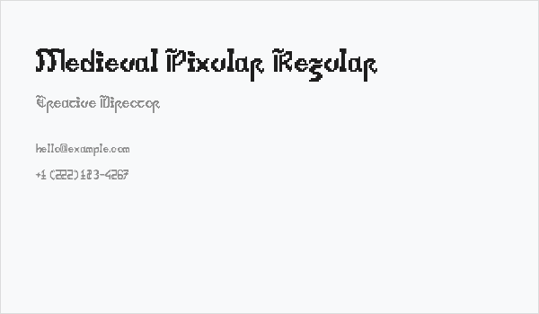 Medieval Pixular Regular Business Card
