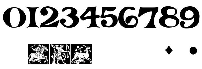 Medieval Scribish Font OTHER CHARS