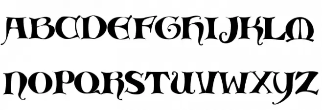 Medieval Scribish 字体 大写