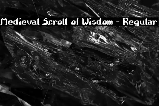Medieval Scroll of Wisdom - Regular Font examples