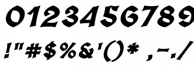 Medieval Sharp Bold Oblique Font OTHER CHARS