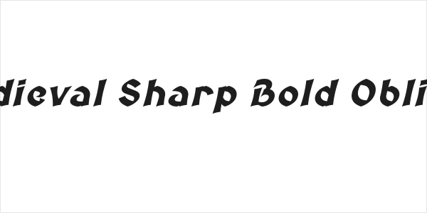 Medieval Sharp Bold Oblique Logo