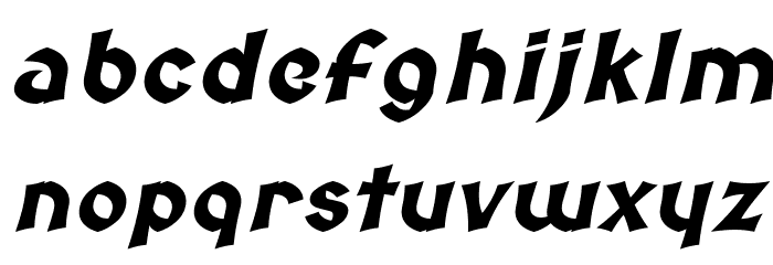 Medieval Sharp Bold Oblique Font LOWERCASE