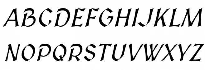 Medieval Sharp Oblique Font Litere mari