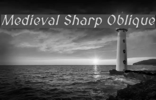 Medieval Sharp Oblique Font examples