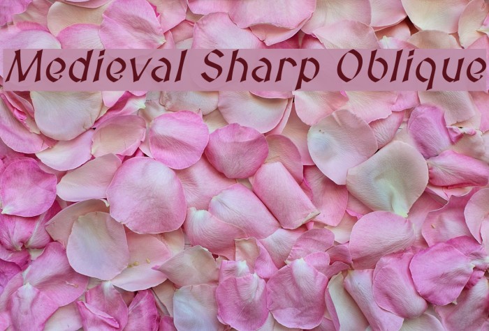 Medieval Sharp Oblique Font examples