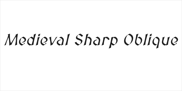 Medieval Sharp Oblique Logo