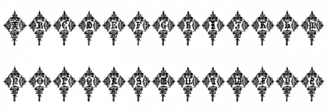 Medieval Sorcerer Ornamental फ़ॉन्ट अपरकेस