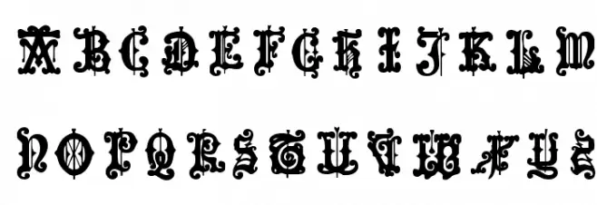 Medieval Sorcerer Ornamental Caratteri MINUSCOLO
