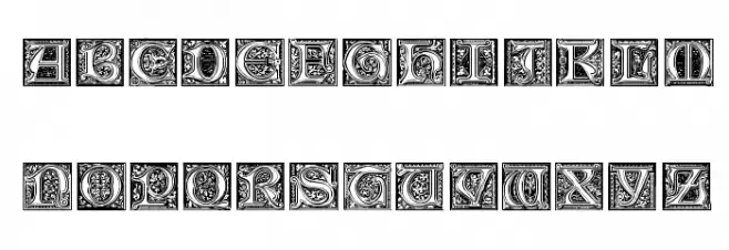 Medieval Victoriana No.1 Fonte MAIÚSCULAS