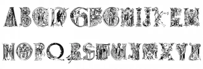 MedievalAlphabet Fonte MAIÚSCULAS