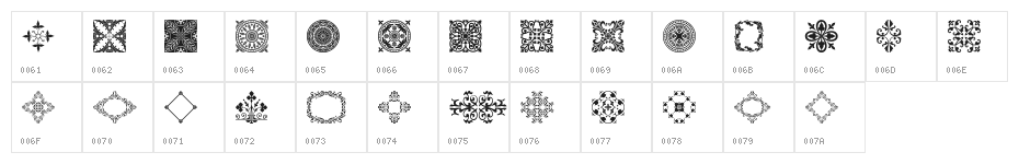 MedievalMotifTwo Character Map