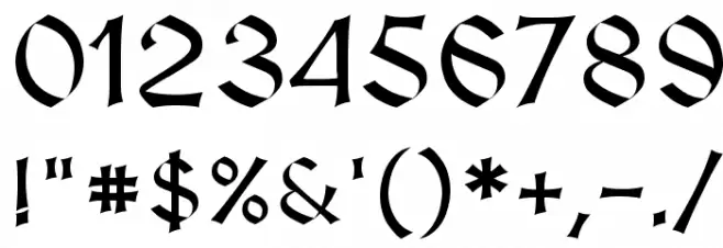 MedievalSharp Font OTHER CHARS