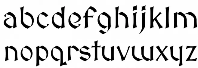 MedievalSharp फ़ॉन्ट लोअरकेस