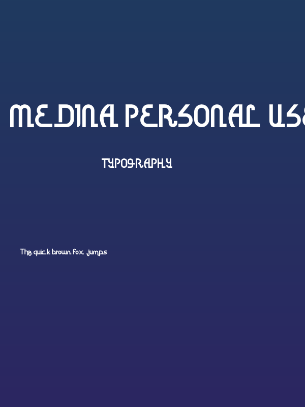 Medina PERSONAL USE ONLY! Poster