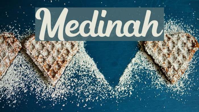 Medinah फ़ॉन्ट examples