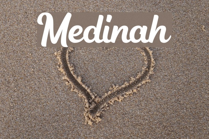 Medinah फ़ॉन्ट examples