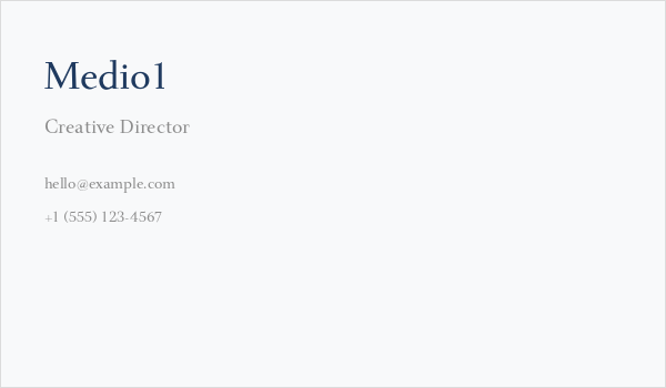 Medio1 Business Card