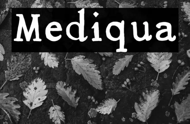 Mediqua Font examples