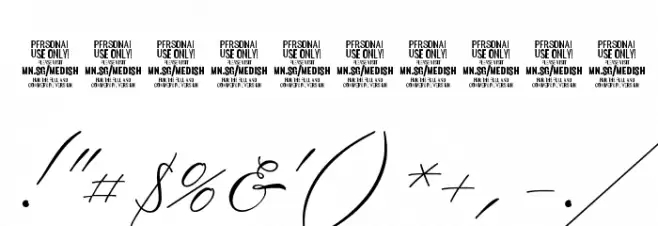 Medish Deco PERSONAL USE ONLY Font OTHER CHARS