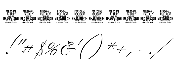 Medish Script PERSONAL USE ONLY Font OTHER CHARS