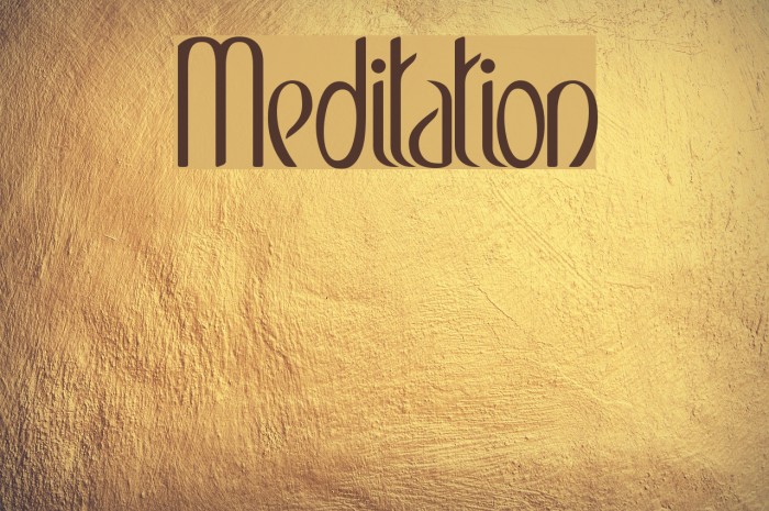 Meditation Font examples