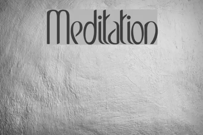 Meditation Font examples