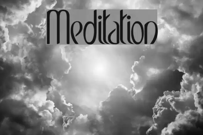 Meditation Font examples