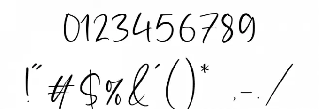 Medium Rosebud Font OTHER CHARS