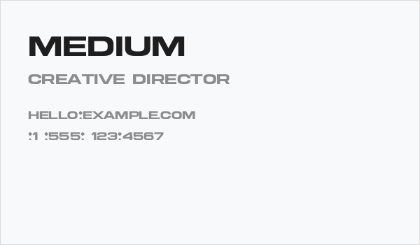 Medium Business Card